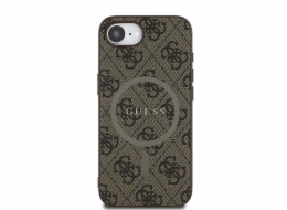 Guess Pouzdro 4G Ring Classic Logo MagSafe pro iPhone 16e hnědé