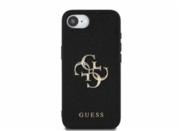 Guess Pouzdro Grained Big 4G Logo Small Classic Logo pro iPhone 16e černé