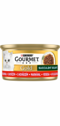 PURINA Gourmet Gold Succulent Delights Beef - mokré krmivo pro kočky - 85g