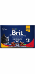 BRIT Premium Cat Meat Tale - mokré krmivo pro kočky - 4x100g