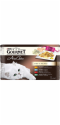 GOURMET A la Carte Kuřecí Pstruh Hovězí maso a ryby - mokré krmivo pro kočky - 4 x 85 g