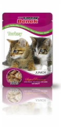 SUPER BENEK Junior Turkey - mokré krmivo pro kočky - 100g