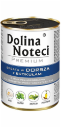 Dolina Noteci Premium treska bohatá na brokolici - vlhké krmivo pro psy - 400g