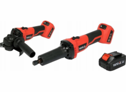 Yato bruska YATO GRINDERS 18V SADA 2 ks. ÚHEL + ROVNÁ 1x4,0Ah