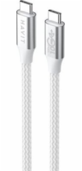 Havit CB6290 - Kabel USB typu C na USB typu C, 1 m (bílý/šedý)