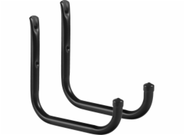 Maclean 2x nástěnný držák, max 22kg/držák MC-487 Sada 2 nástěnných držáků na pneumatiky, kola, žebřík, kolo. Ocel, černá