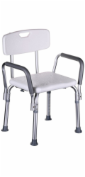 Sprchová židle s opěradlem a područkami