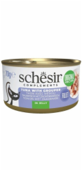 SCHESIR Tuna with grouper in jelly - mokré krmivo pro kočky - 70g