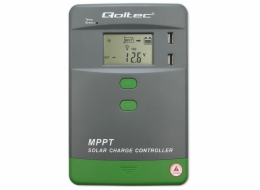 Qoltec MPPT solární regulátor nabíjení s teplotním senzorem 30A | 12V/24V | LCD | 2xUSB | Bluetooth | APLIKACE | GEL | LiFePO4