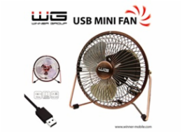WG - Ventilátor USB mini fan 6inch, bronzový