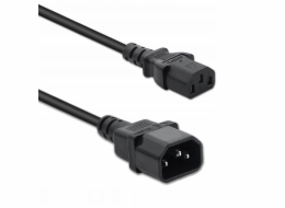Qoltec Napájecí kabel UPS | IEC C13/C14 | 3x1,0 mm2 | 1,5 m
