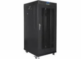 Lanberg 19palcová stojatá racková skříň 32U 600x1000 s perforovanými dveřmi, LCD, černá (ploché balení)
