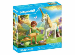 Playmobil Zestaw z figurkami Princess Magic 71840 Jednorożec do kolekcjonowania Rainbow Flower z wróżką