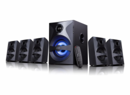 FENDA F&D repro F3800X/ 5.1/ 80W/ černé/ FM rádio/ USB/SD přehrávání/ dálkové ovládání