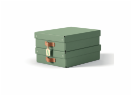 LEITZ úložný box, karton, velikost M nízký, 2 ks zelený