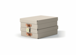 LEITZ úložný box, karton, velikost M nízký, 2 ks béžový