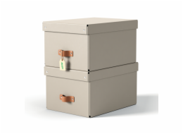 LEITZ úložný box, karton, velikost M, 2 ks béžový