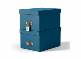 LEITZ úložný box, karton, velikost M, 2 ks námořnická modrá