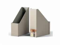 LEITZ stojan na časopisy, karton, 2ks béžový