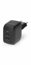 NEDIS síťová nabíječka/ 35 W/ PD 3.0/ rychlé nabíjení/ 1.75 / 2.33 / 2.92 / 3.0 A/ 2x USB-C/ černá