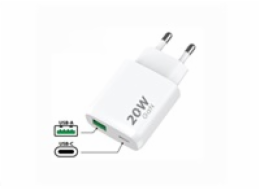 WG - Síťová nabíječka 2x USB, 1x USB-C PD 20W + 1x USB-A QC3.0 18W, white