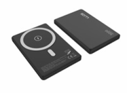 WG - Power Bank 5000 mAh, bezdrátová 15W + PD 20W, černá