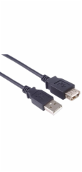 PremiumCord kabel prodlužovací USB 2.0, A-A, 1m, černá