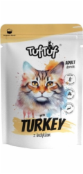 TUF TUF with turkey - mokré krmivo pro kočky - 300g