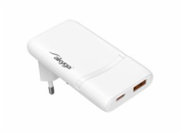Akyga USB Nabíječka AK-CH-31 USB-A + USB-C PD 5-20V / max. 3.25A 65W Quick Charge 4+ GaN