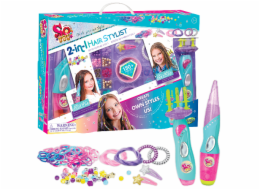 TASIA - Sada na pletení a zdobení vlasů 2v1 s 180 díly