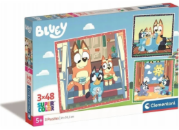 Clementoni - Puzzle 3x48 Square Bluey