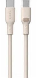 Havit CB6284 - Kabel USB typu C na USB typu C, 2,0 m (béžový)