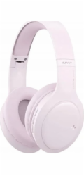 Havit H633BT - bezdrátová sluchátka na uši, růžová