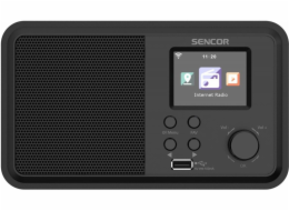 Sencor Internetové rádio 4W napájení, WiFi, FM, DAB+, USB, LCD High