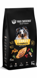 PAKA ZWIERZAKA Turkey with raspberry M - suché krmivo pro psy - 9kg
