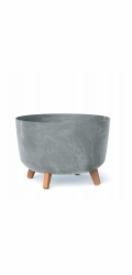 PROSPERPLAST Květináč Gracia, plast, O 38 cm, šedý