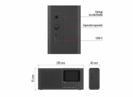 EMOS P-600B, DAB FM BLUETOOTH RÁDIO ČERNÁ