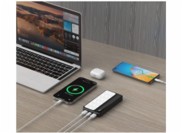 Rebeltec Powerbanka P10 LCDPD 10 000mAh s lampou a silným zdrojem světla, výstupní výkon 22,5 W, port Delivery (PD20W)