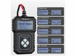 Qoltec Digitální tester baterií s LCD | 12V | AGM | GEL | STD | 30-220Ah