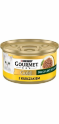 PURINA Gourmet Gold Succulent Delights Chicken - mokré krmivo pro kočky - 85g