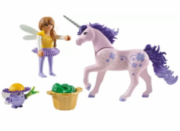 Playmobil Princezna Magie 71843 Sběratelská sada jednorožců Šťastný levandulový s figurkou víly