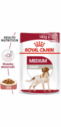 ROYAL CANIN SHN Medium Adult in sauce - vlhké krmivo pro dospělé psy - 10x140g