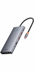 Hub 13in1 Baseus PortalJoy USB-C to HDMI+DP+VGA+C+USB+PD+RJ45+SD/TF+3.5mm (grey)