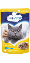 PREVITAL Chicken in gravy - mokré krmivo pro kočky - 100g