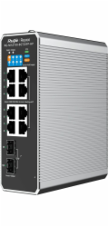 Ruijie Networks RG-NIS2100 Managed L2 Gigabit Ethernet (10/100/1000) Power over Ethernet (PoE) Black, Stainless steel