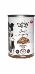 TUF TUF Meaty chunks with game - vlhké krmivo pro psy - 1250g