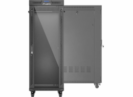 Lanberg 19palcová 32U 600x1000 LCD rozvaděč s prosklenými dveřmi, černá (ploché balení)