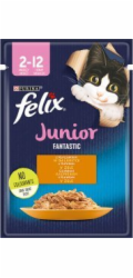 Felix Fanstastic Junior - mokré krmivo pro kočky - 85 g