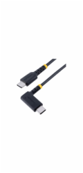 StarTech 3ft (1m) USB C Charging Cable Right Angle, 60W PD 3A, Heavy Duty Fast Charge USB-C Cable, USB 2.0 Type-C, Durable and Rugged Aramid Fiber, S20/iPad/Pixel - High Quality USB Charging Cord (R2C