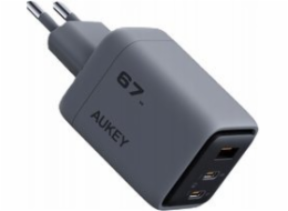 AUKEY PA-C3 3xUSB (2xUSB-C + 1xUSB-A) 67W 5A QC5.0 PD3.0 AFC PPS FCP SCP nabíječka